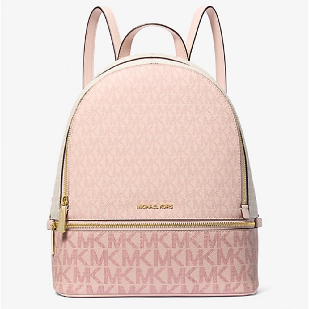 🤍💗Michael Kors Blush and Cream Logo Backpack💗🤍